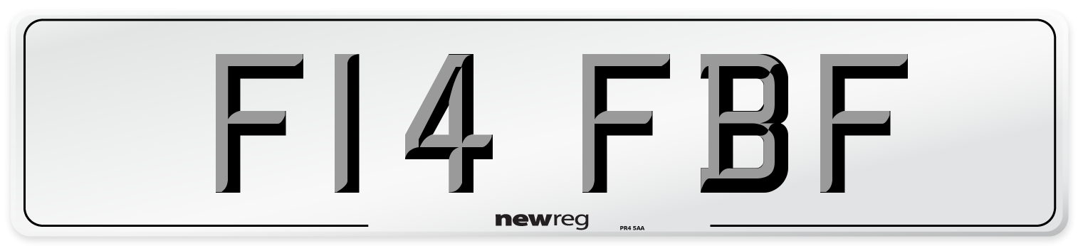 F14 FBF Number Plate from New Reg